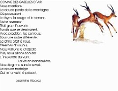 POEME COMME DES GAZELLES D AIR